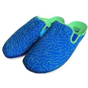 Reef Men’s Cushion Homey Slides Size 10 Blue Coral NIB w/ Tags